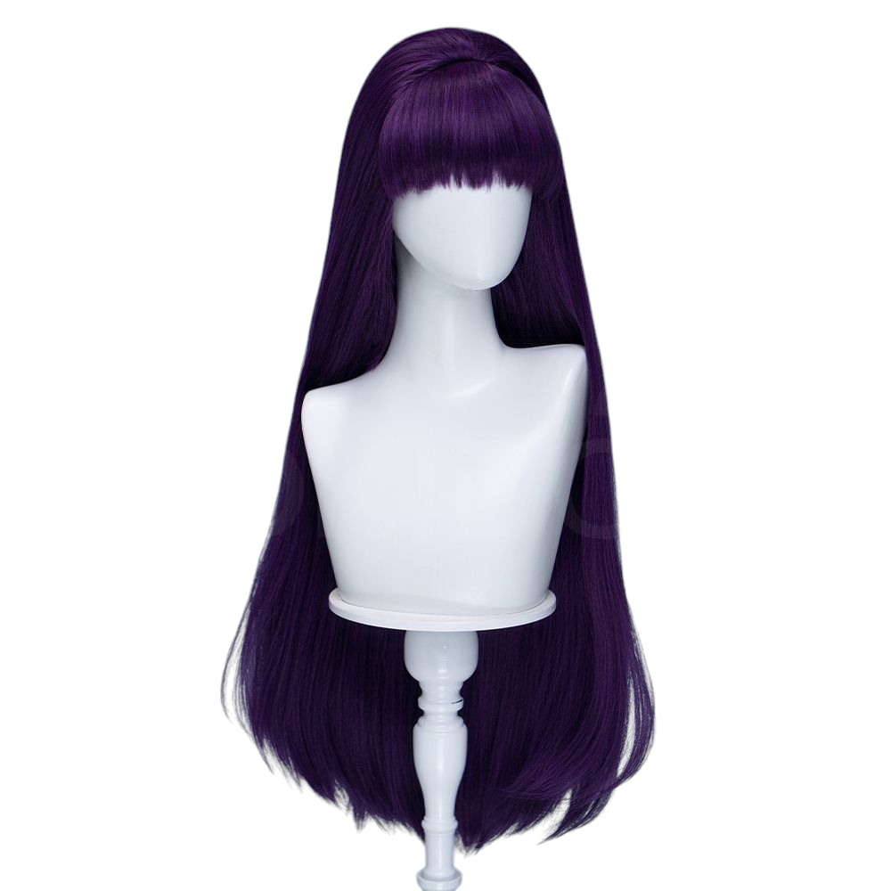 White Smoke Elissabat Cosplay Wig - Monster High (80cm Purple Teased Long) (FEVERCOS)