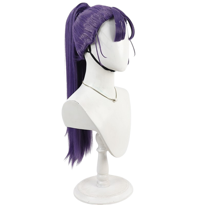 Dark Slate Gray Senzo Tachibana Cosplay Wig - Nintama Rantaro (Purple Straight) (FEVERCOS)