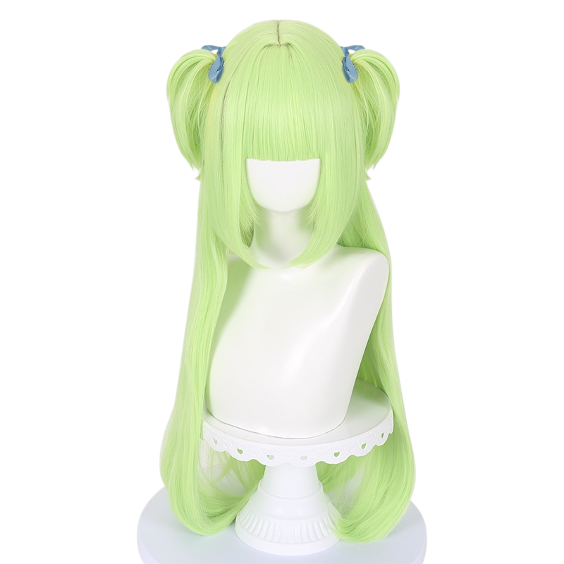 White Smoke Murasame Cosplay Wig - Senren * Banka (Cyan Twin Tails Scalp) (FEVERCOS)