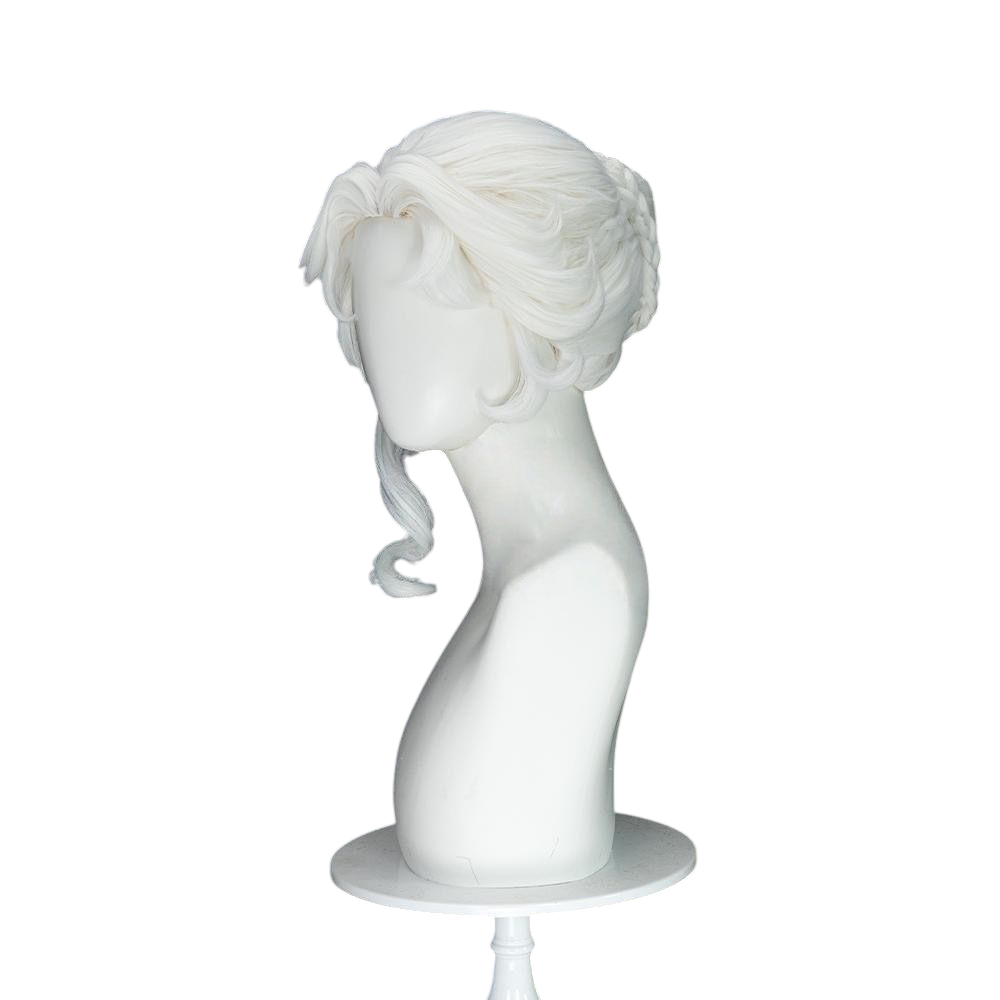 White Smoke Bloody Queen Mary Cosplay Wig - Identity V (Image of Hope White Buns) (FEVERCOS)