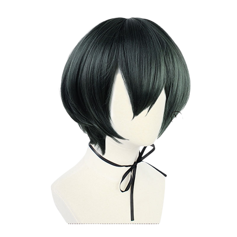 White Smoke Mai Zenin Cosplay Wig - Jujutsu Kaisen (Forest Green Short) (FEVERCOS)