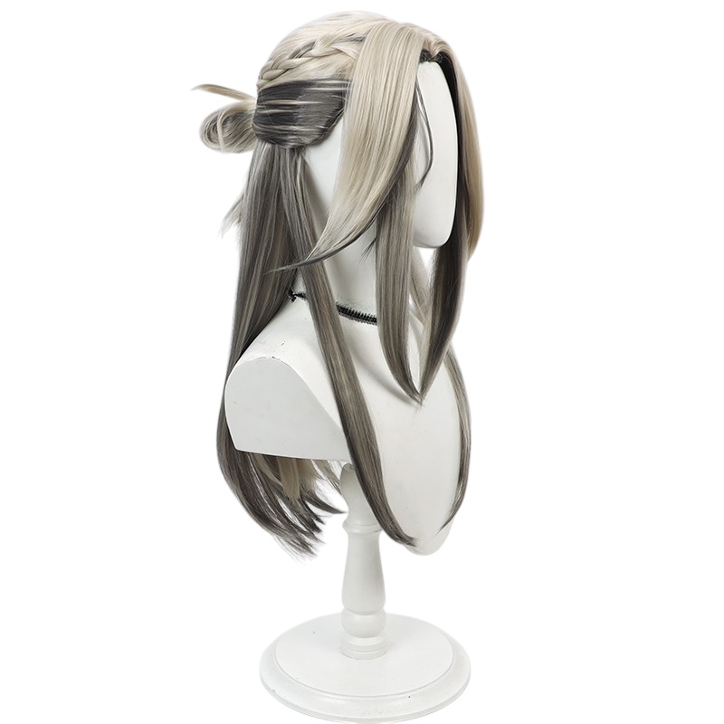 White Smoke Roku Riko (Shikahama) Cosplay Wig - 18TRIP (Multi-Color Highlight) (FEVERCOS)