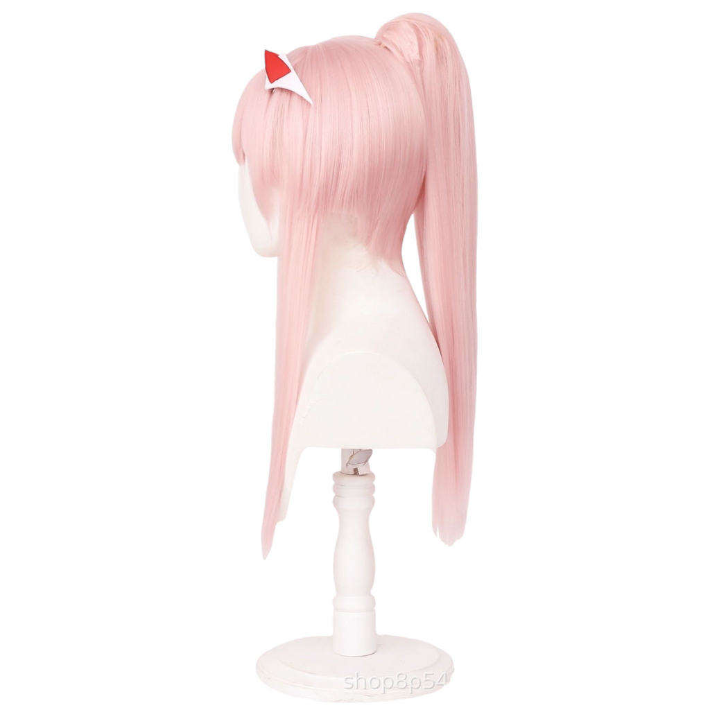White Smoke Zero Two (02) Cosplay Wig - DARLING in the FRANXX (Pink Long Straight) (FEVERCOS)