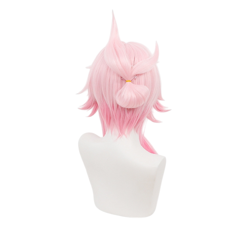 White Smoke Feiying Cosplay Wig - Honkai: Star Rail (Pink Gradient Bun Scalp) (FEVERCOS)
