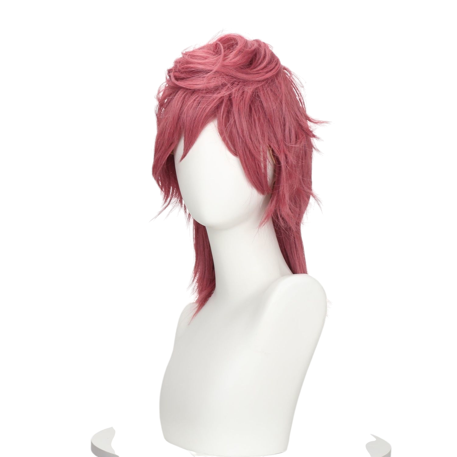 White Smoke Trish Una Cosplay Wig - Golden Mobster (Pink Swirl Rose Net) (FEVERCOS) JOJO