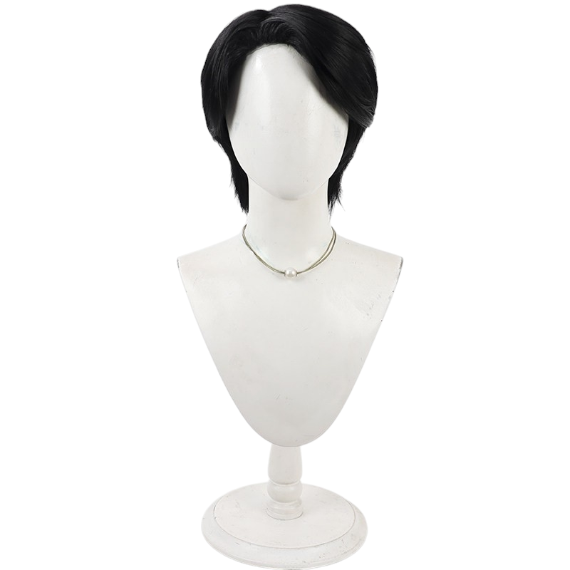 White Smoke Zeztz (Manzumo) Cosplay Wig - Kamen Rider ZZZ (Black Teased Short) (FEVERCOS)