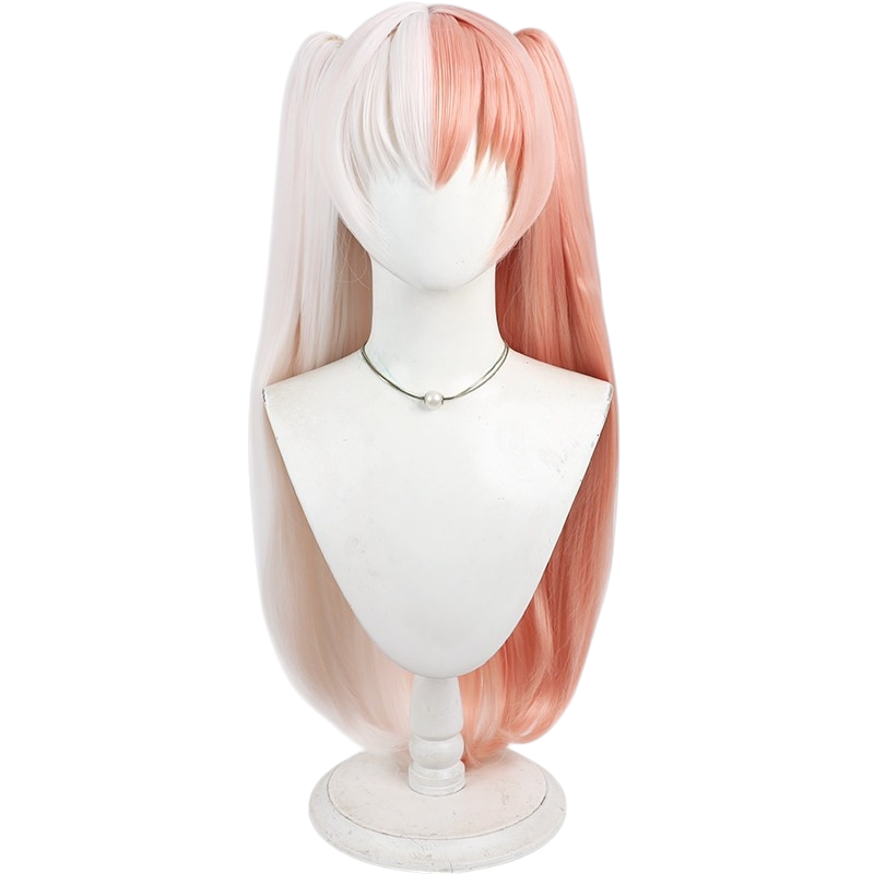 White Smoke Kokoa Shinomiya Cosplay Wig - D4DJ (Two-Tone Split Detachable Ponytail) (FEVERCOS)