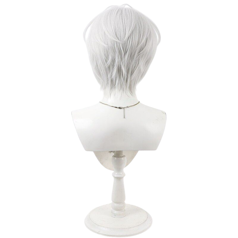 White Smoke Ibrahim Cosplay Wig - Nijisanji / VTuber (Ash Blonde Messy) (FEVERCOS)