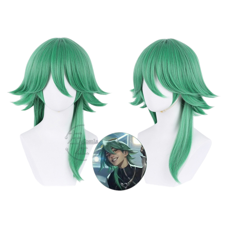 White Smoke Ezreal (Heartsteel) Cosplay Wig - League of Legends (Flipped Long Boyband) (FEVERCOS)
