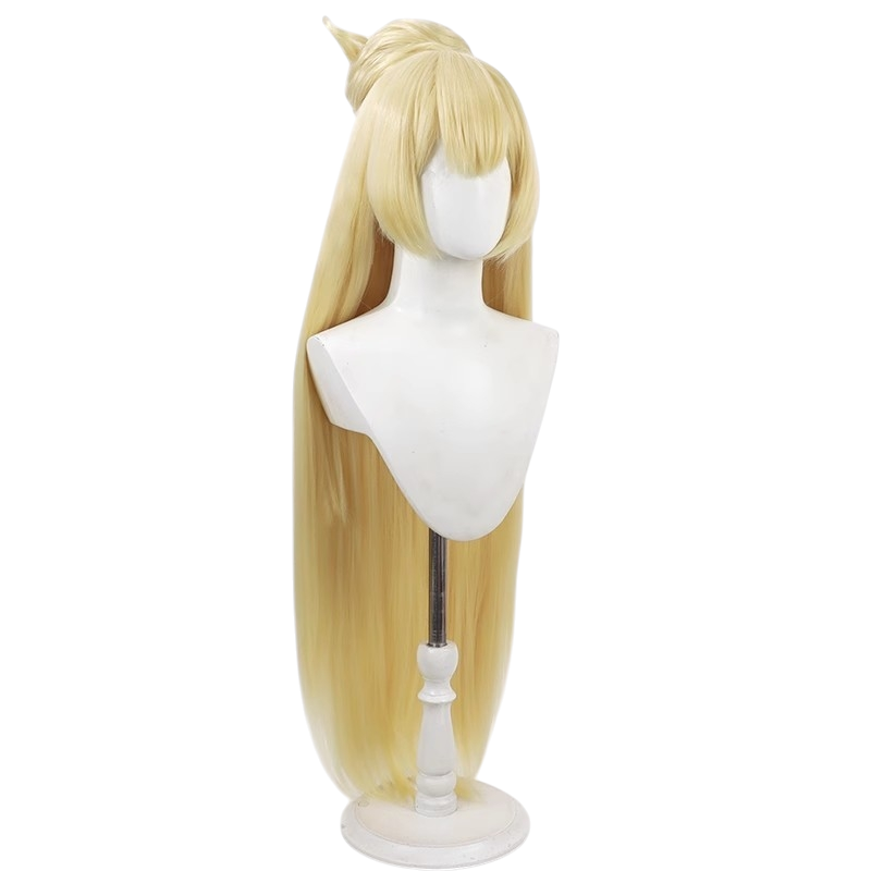 White Smoke Hime Shiratori Cosplay Wig - Aikatsu Stars! (Golden Blonde Curly) (FEVERCOS)
