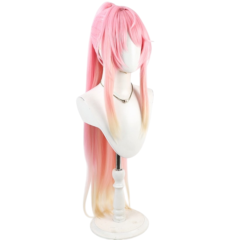 White Smoke Amis Cosplay Wig - Wuthering Waves (Multi-Color Gradient Ponytail) (FEVERCOS)