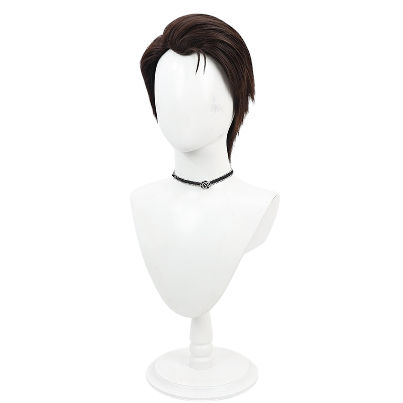 White Smoke Jayce Cosplay Wig - Arcane / League of Legends (Brown Widow's Peak) (FEVERCOS)