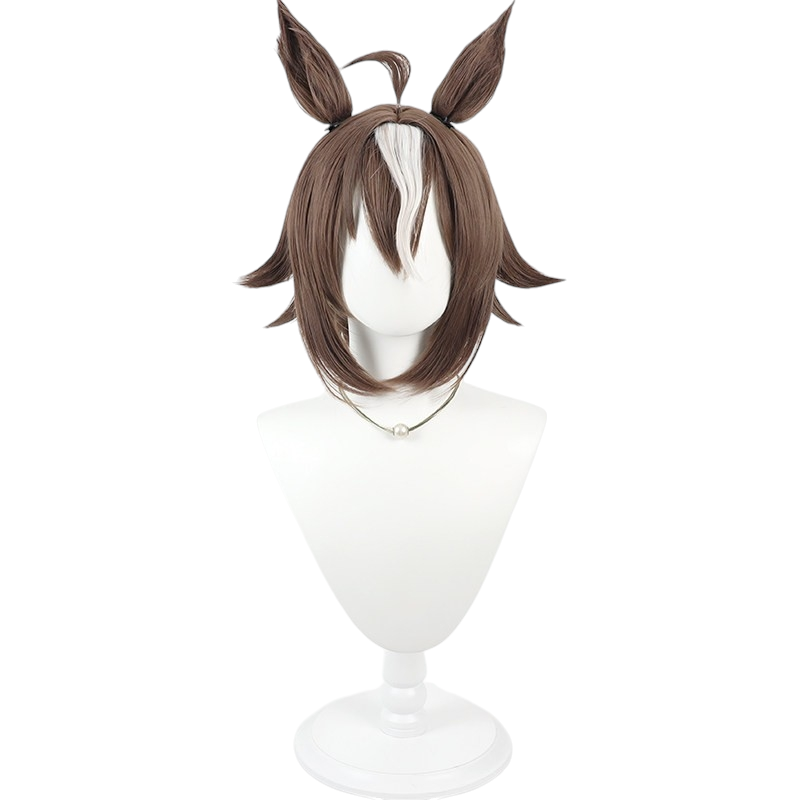 White Smoke Duramente Cosplay Wig - Pretty Derby (White Highlight Ears Tail Set) (FEVERCOS)