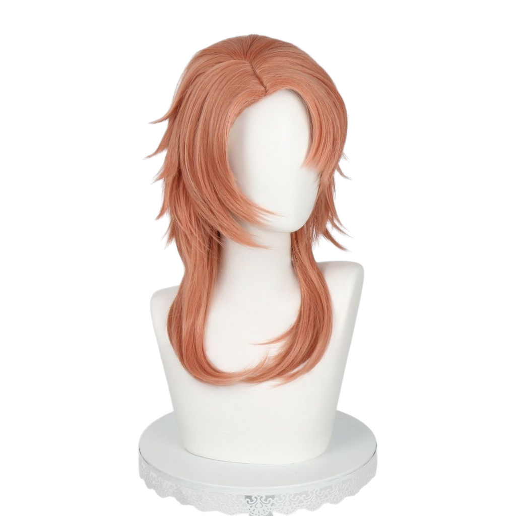 White Smoke Sabito Cosplay Wig - Demon Slayer (Orange Pink Layered Flipped Scalp) (FEVERCOS)