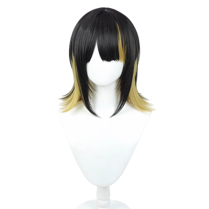 White Smoke Luca Ikaruga (Base Style) Cosplay Wig - Idolmaster Shiny Colors (Black/Red Highlight Scalp) (FEVERCOS)