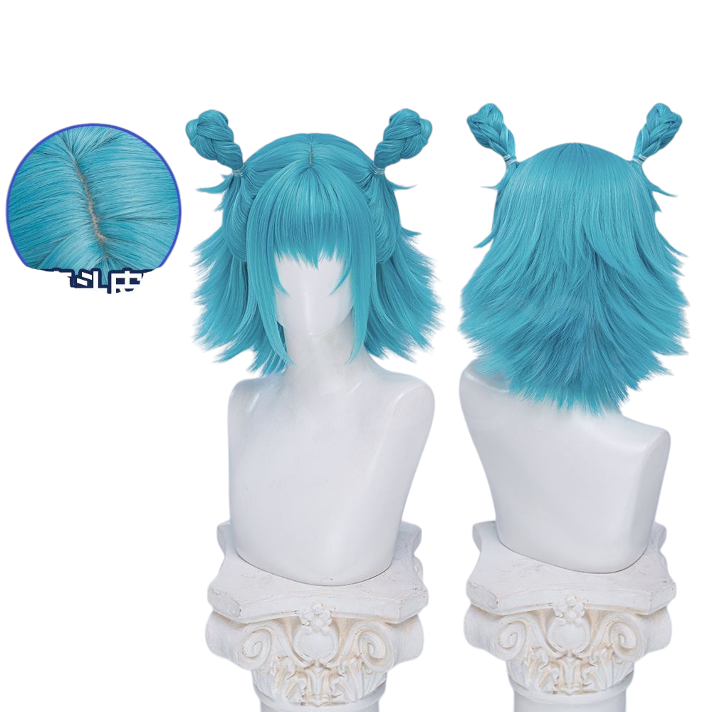 White Smoke Hajime Kashimo Cosplay Wig - Jujutsu Kaisen (36cm Tied-Up Scalp) (FEVERCOS)