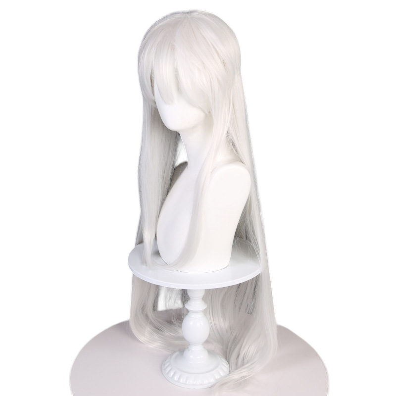 White Smoke Elaina Cosplay Wig - Wandering Witch: The Journey of Elaina (Ash Silver Arched Scalp) (FEVERCOS)