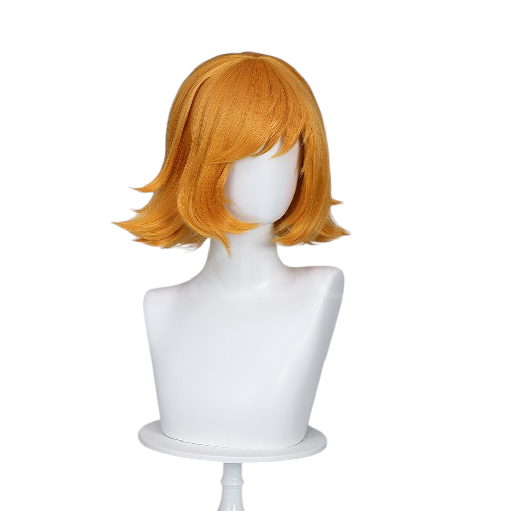White Smoke Squirrel Girl Cosplay Wig - Marvel Rivals (35cm Orange Flipped Short) (FEVERCOS)
