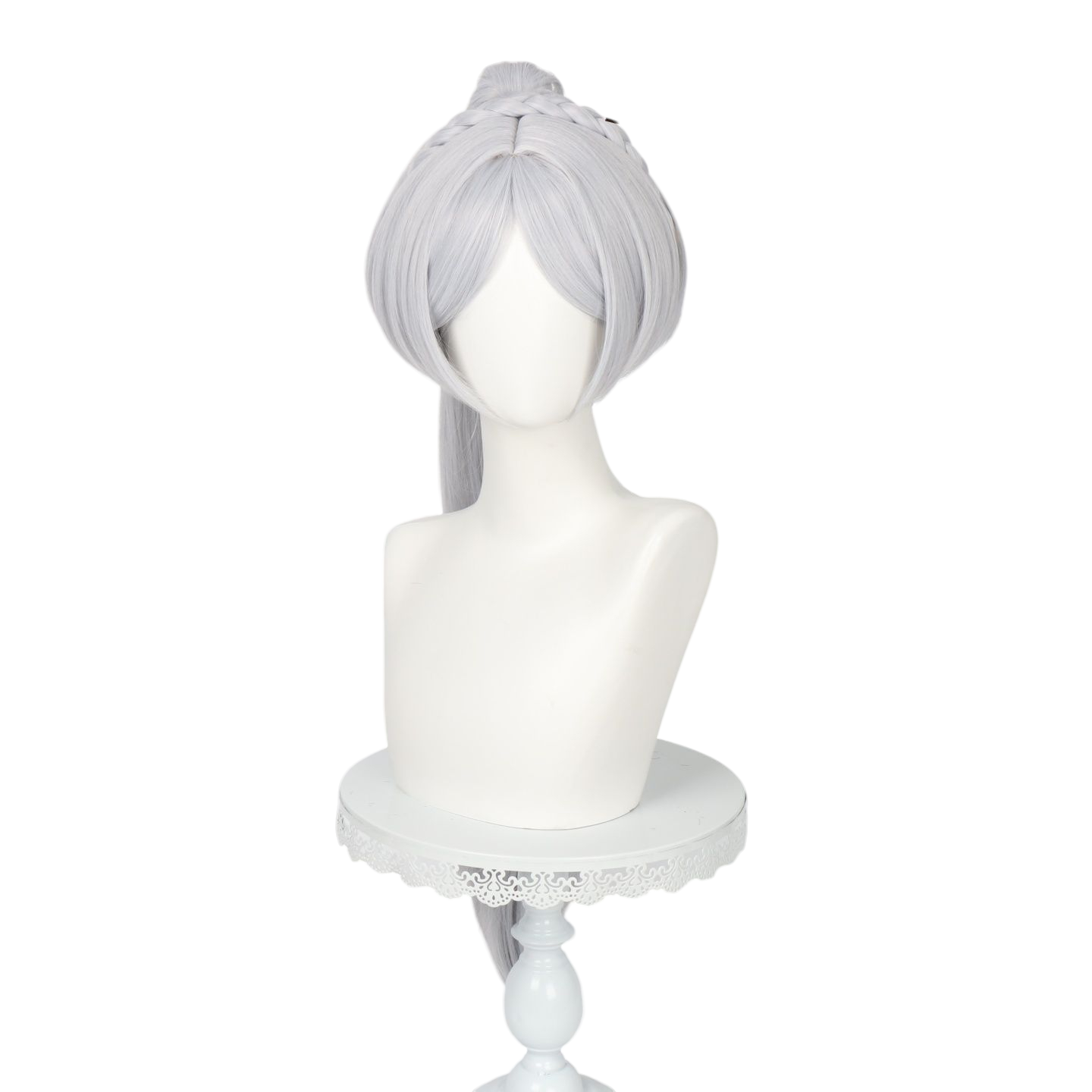White Smoke Frieren Cosplay Wig - Frieren: Beyond Journey's End (Grey Twin Ponytails) (FEVERCOS)