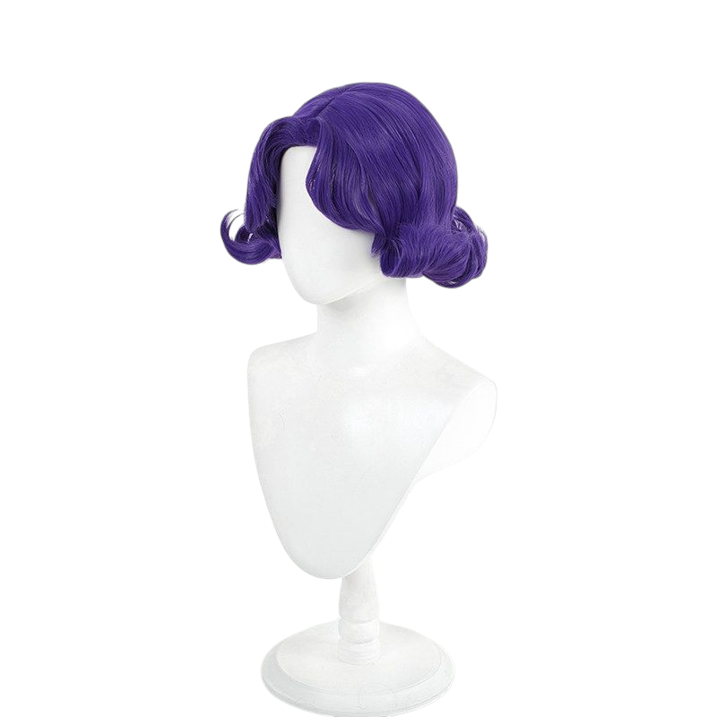 White Smoke Anthy Himemiya Cosplay Wig - Revolutionary Girl Utena (Purple Teased Bangs Scalp) (FEVERCOS)