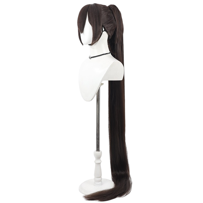 White Smoke Jue Viole Grace Cosplay Wig - Tower of God (150cm Brown Ponytail) (FEVERCOS)