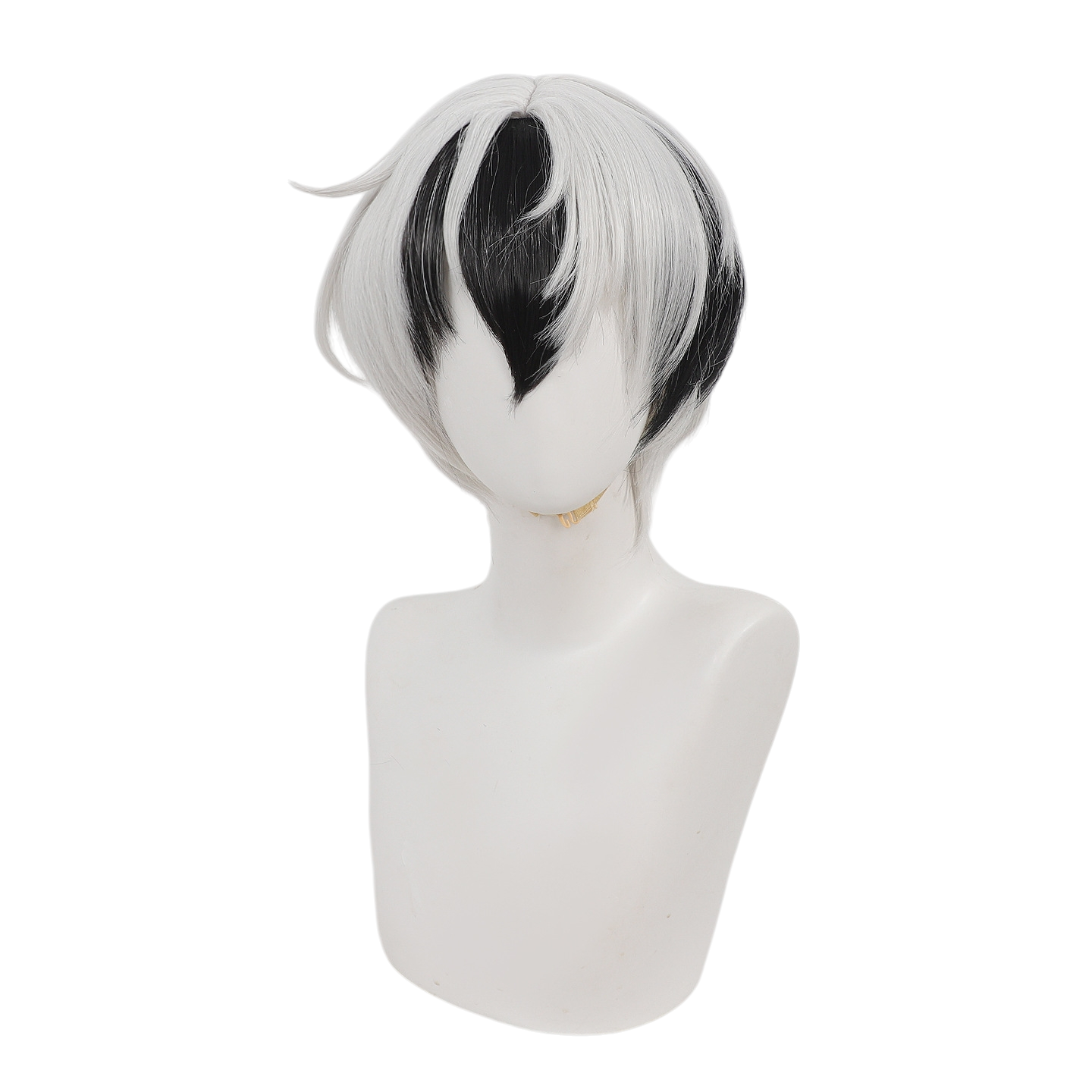 White Smoke Kurikara Gou Cosplay Wig - Touken Ranbu (Silver White Highlights) (FEVERCOS)