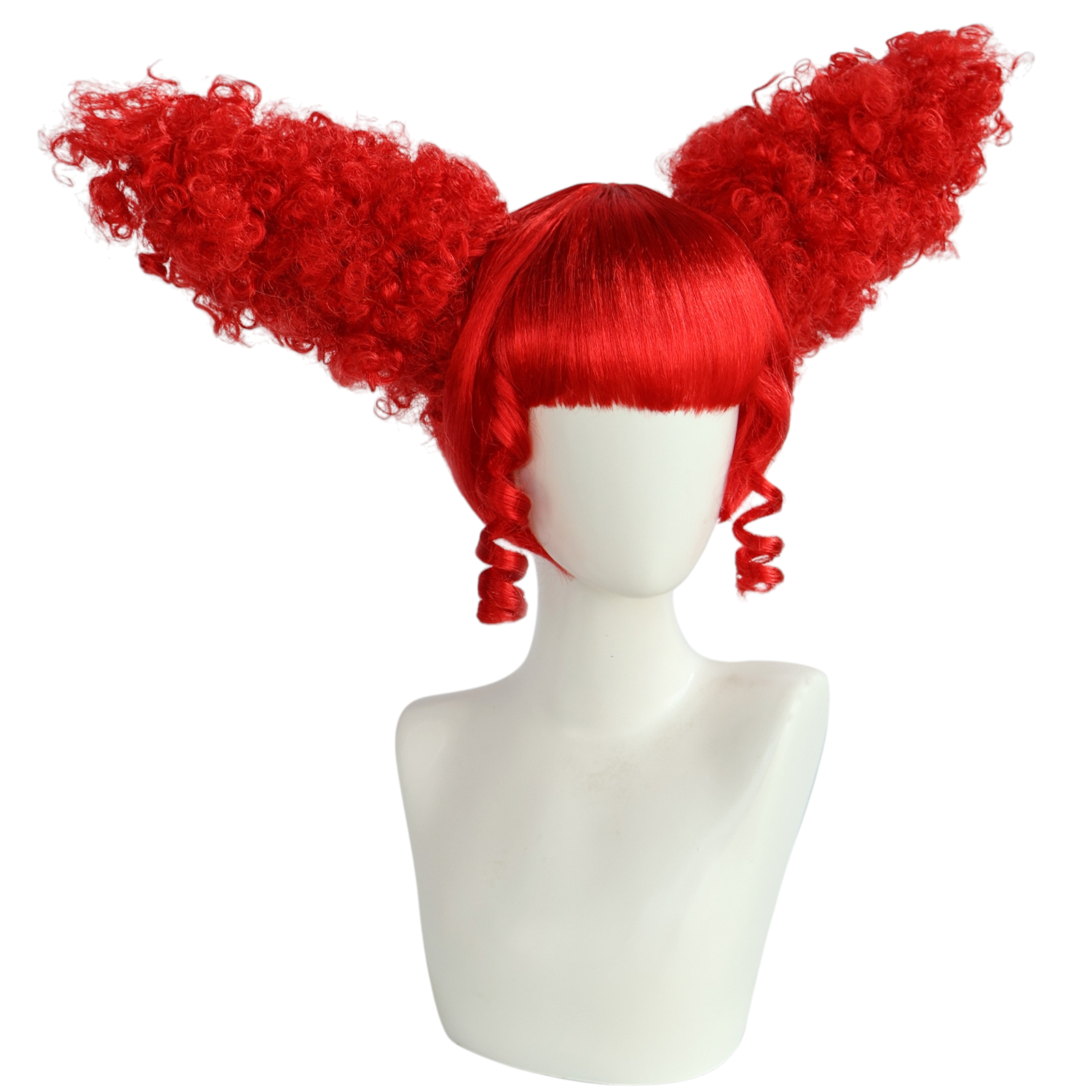 Firebrick Pennywise Cosplay Wig - IT (Red Horn/Tufts) (FEVERCOS) It: Welcome to Derry
