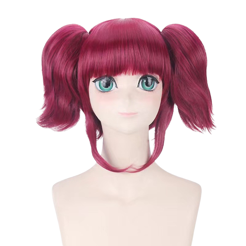 White Smoke Mey-Rin Cosplay Wig - Black Butler (Burgundy Red Short) (FEVERCOS)