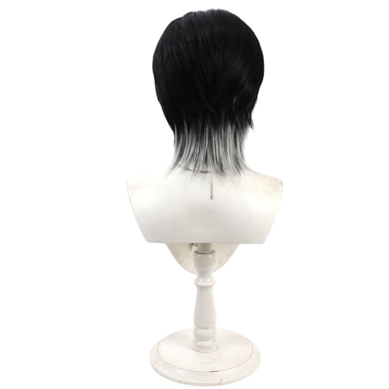 White Smoke Inaba Gou Cosplay Wig - Touken Ranbu (Black Gradient Loose) (FEVERCOS)