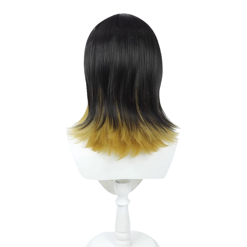 White Smoke Luca Ikaruga (Base Style) Cosplay Wig - Idolmaster Shiny Colors (Black/Red Highlight Scalp) (FEVERCOS)