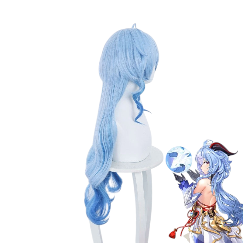 White Smoke Ganyu (Integrated Tail Premium) Cosplay Wig - Genshin Impact (Blue Gradient) (FEVERCOS)