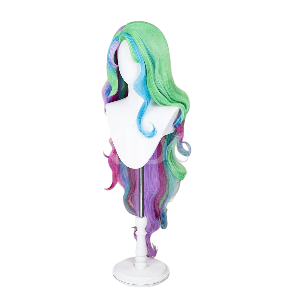 White Smoke Princess Celestia Cosplay Wig - My Little Pony (Multi-Color Layered Flow) (FEVERCOS)