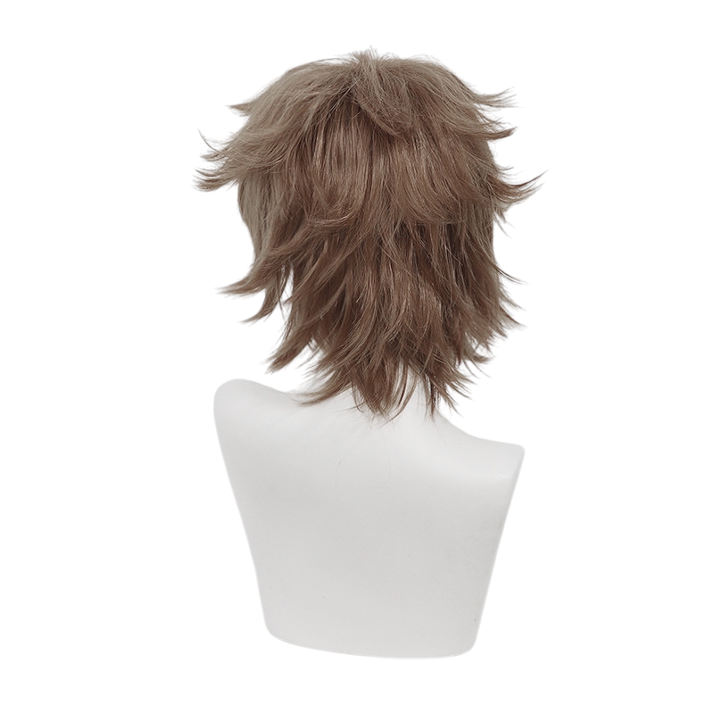 White Smoke Finson Hunt (Dentist/Undead) Cosplay Wig - Identity V (Brown Teased Flipped) (FEVERCOS)