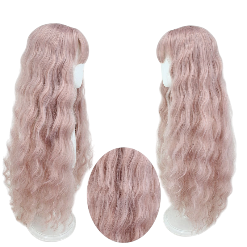 White Smoke Reira Serizawa Cosplay Wig - NANA (Pink Crimped Curly) (FEVERCOS)