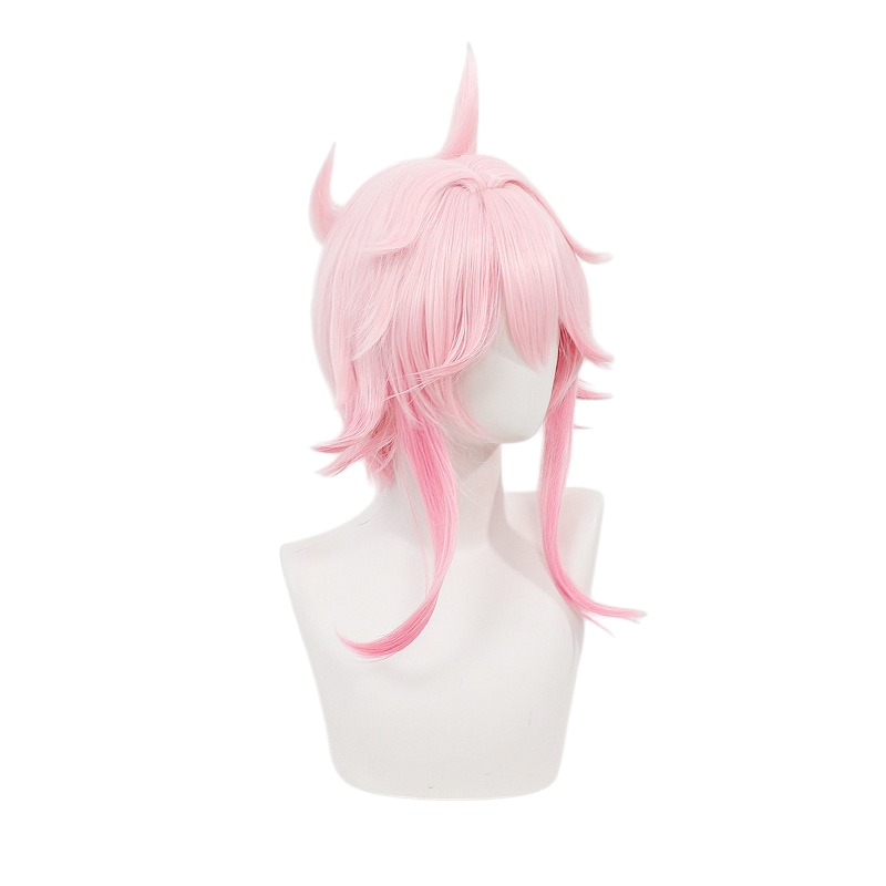 White Smoke Feiying Cosplay Wig - Honkai: Star Rail (Pink Gradient Bun Scalp) (FEVERCOS)