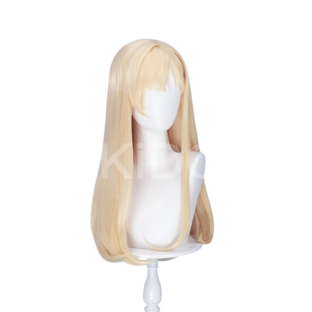 White Smoke Saki Ayase Cosplay Wig - Days with My Stepsister (60cm Light Blonde Scalp) (FEVERCOS)