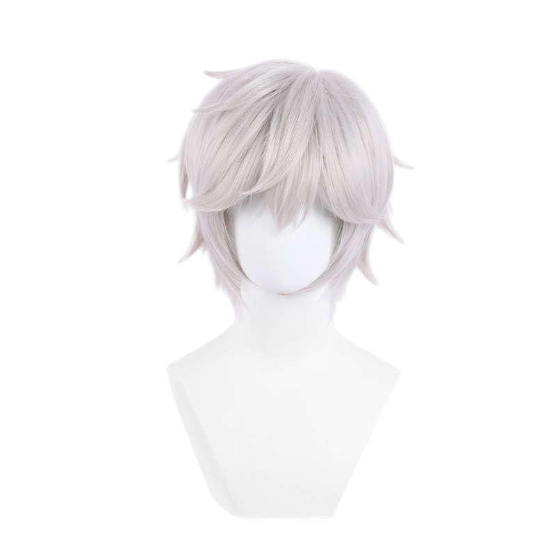 White Smoke Gabimaru Cosplay Wig - Hell's Paradise (Silver Grey Short) (FEVERCOS)