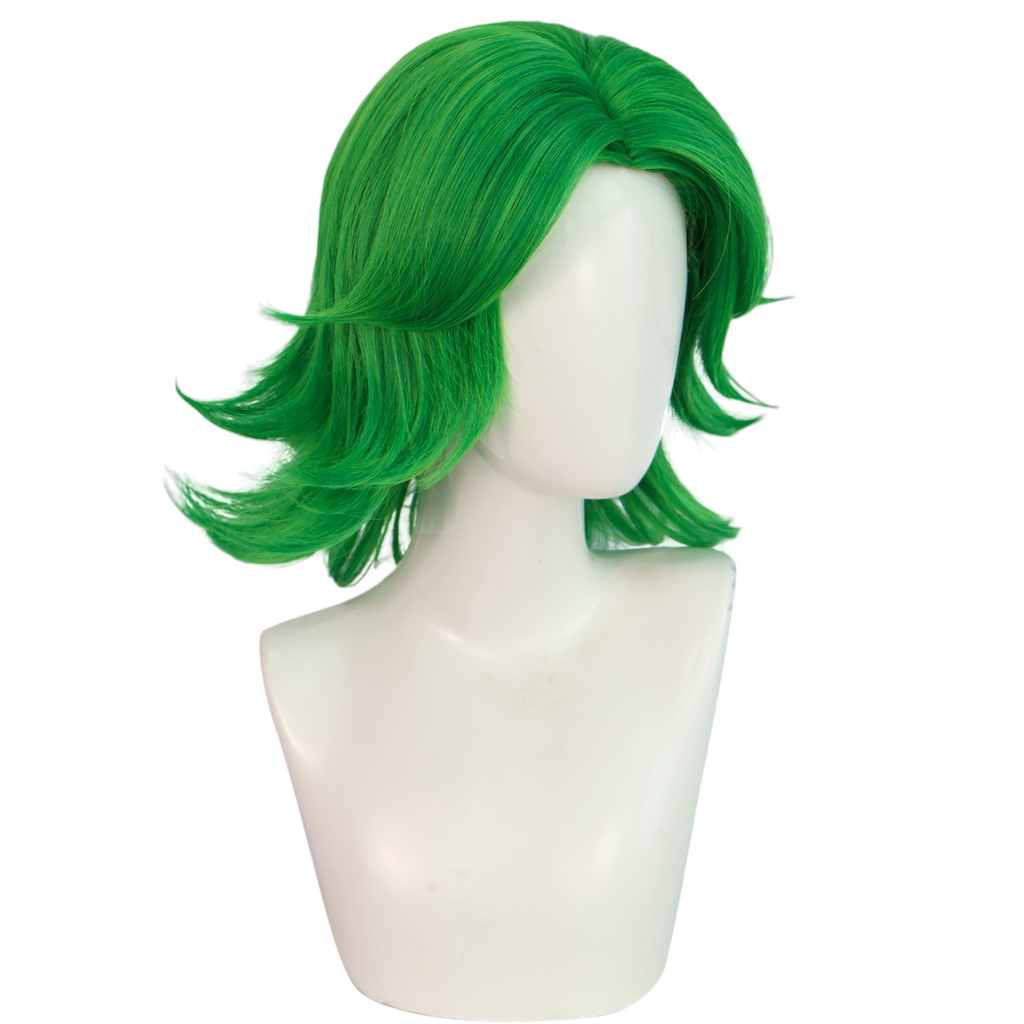 Light Gray Red Tooth (Chi Ya) Cosplay Wig - Scissor Seven (Green Split) (FEVERCOS)