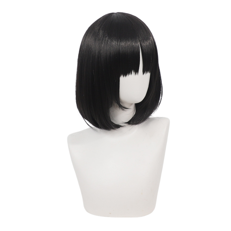 White Smoke Kikyou Kiryuu Cosplay Wig - Blue Archive (Black Bob Scalp) (FEVERCOS)