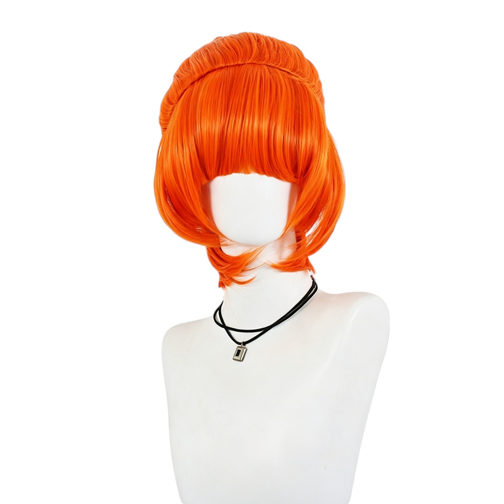 Lavender Lucy Wilde Cosplay Wig - Despicable Me (Orange Bun with Bangs) (FEVERCOS)
