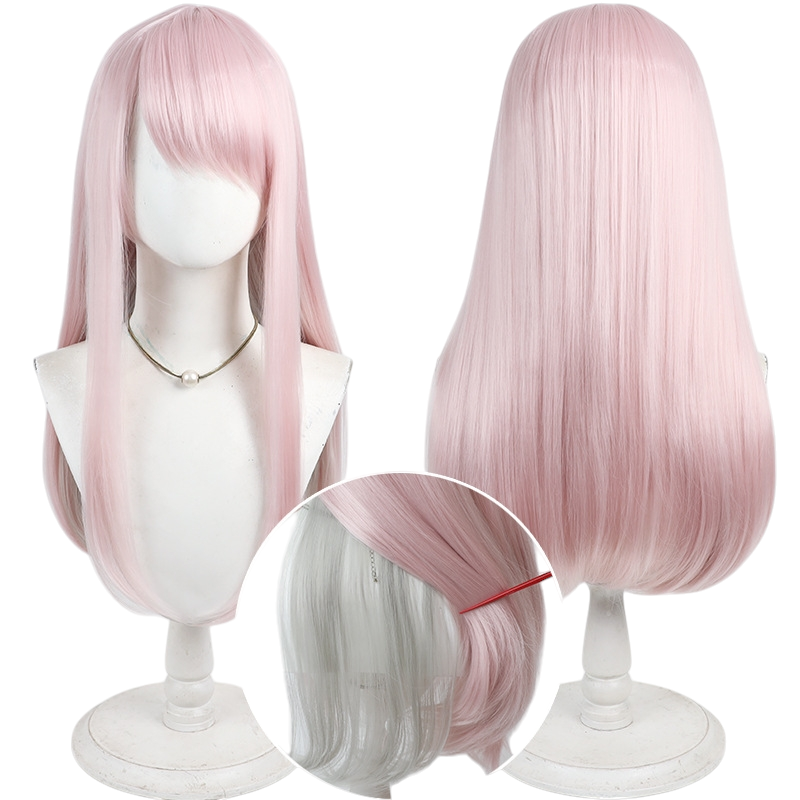 White Smoke Neon Cosplay Wig - Goddess of Victory: NIKKE (Two-Tone Under-Dye Grey Scalp) (FEVERCOS)