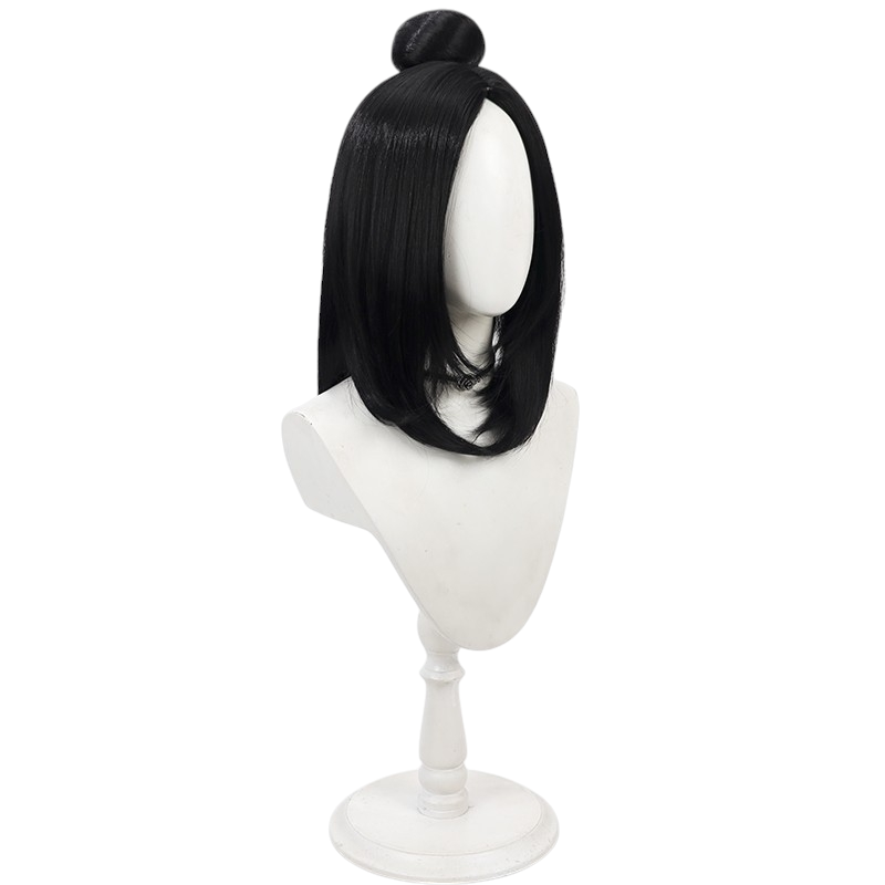 White Smoke Fourth Sister (Spider Demon) Cosplay Wig - Black Myth: Wukong (Black Widow's Peak Updo) (FEVERCOS)