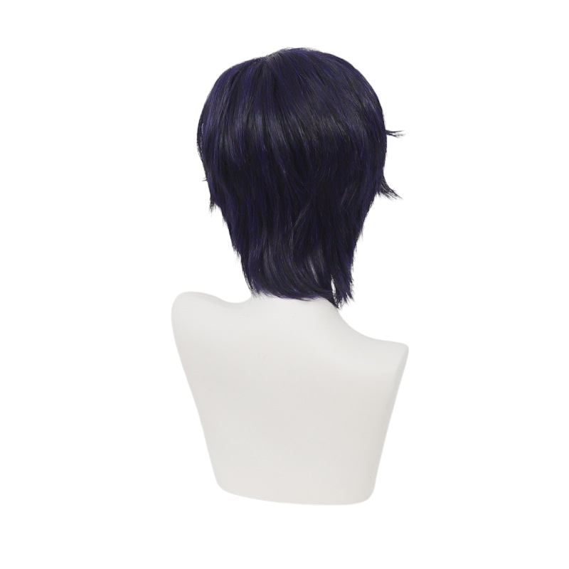 White Smoke Teiming (Asahi Style) Cosplay Wig - (Deep Blue Teased Short) (FEVERCOS) kaguya-sama love is war