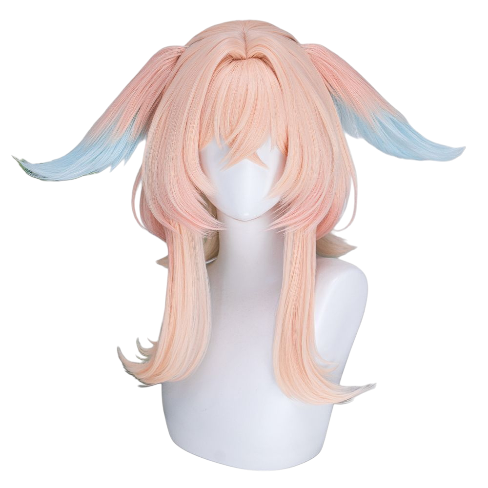 White Smoke Linnea Cosplay Wig - Genshin Impact (38cm Custom Color Detachable Ears) (FEVERCOS)