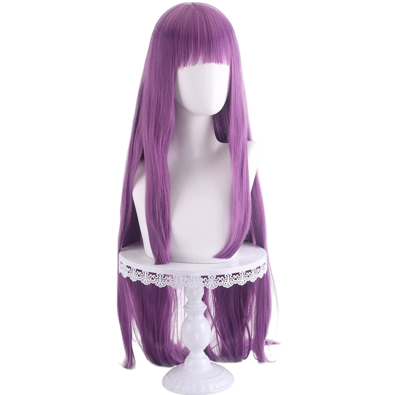 White Smoke Zakuro Fujiwara Cosplay Wig - Tokyo Mew Mew (100cm Purple Long Straight) (FEVERCOS)