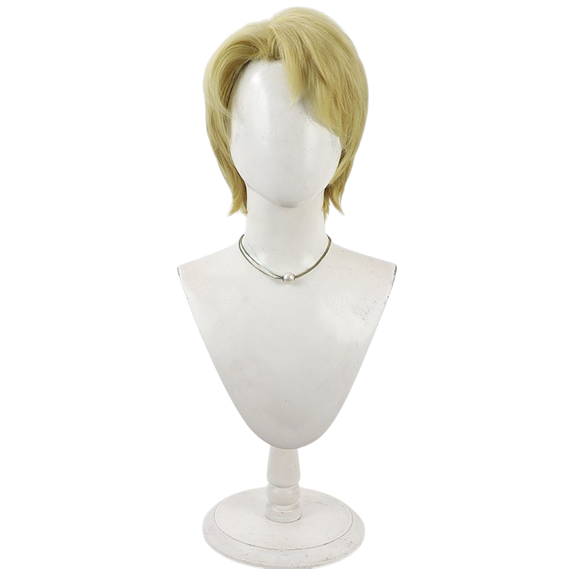 White Smoke Mu La Flaga Cosplay Wig - Mobile Suit Gundam SEED (Blonde Swept Short) (FEVERCOS)