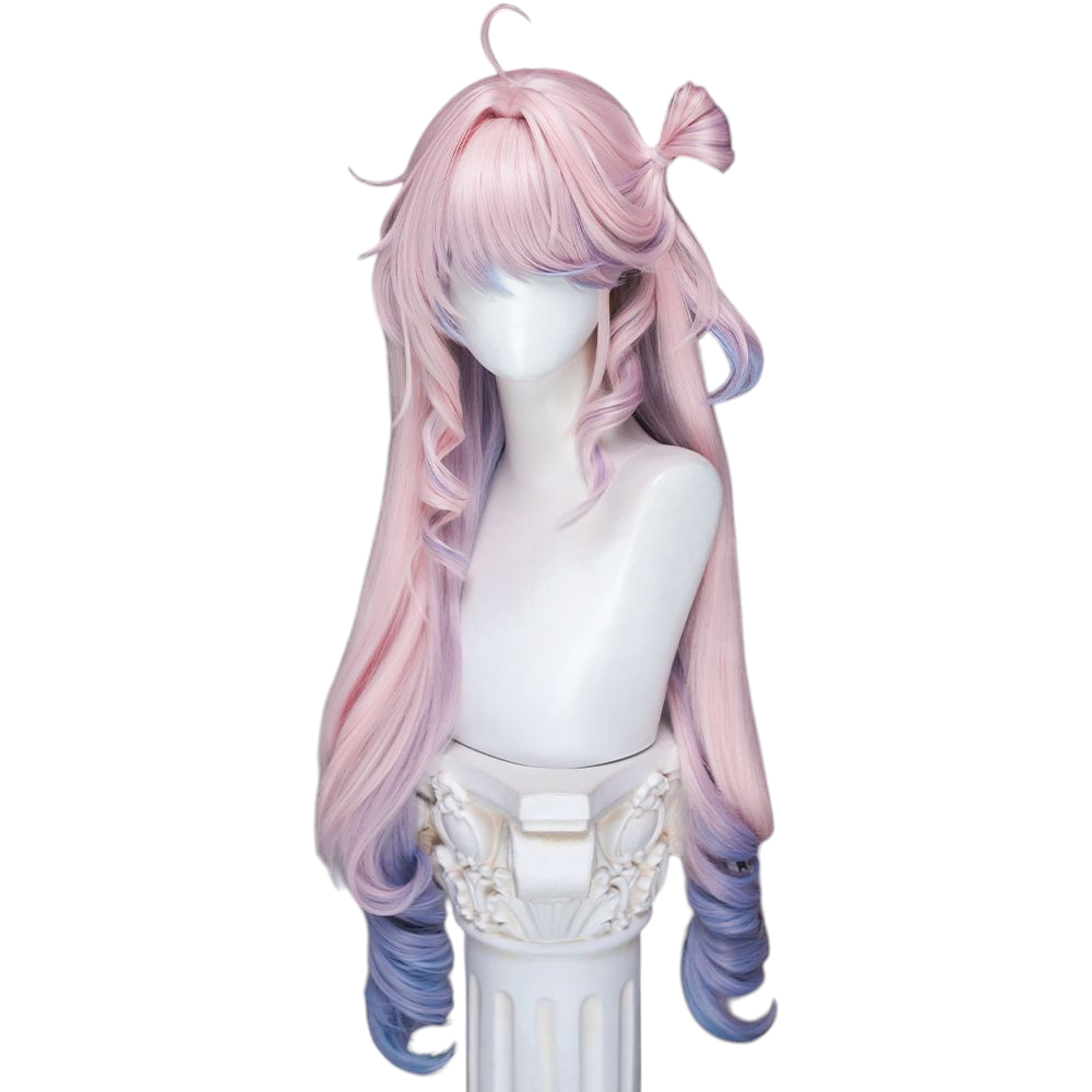 White Smoke Dania Cosplay Wig - Wuthering Waves (80cm Curly Middle Part Scalp) (FEVERCOS)