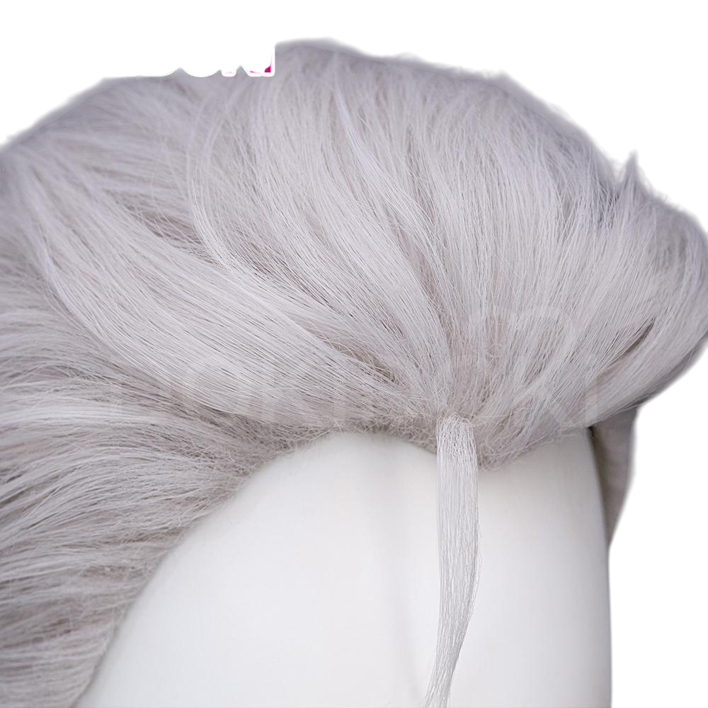 White Smoke X Cosplay Wig - To Be Hero X (Teased Roots Widow's Peak Slicked Back) (FEVERCOS)