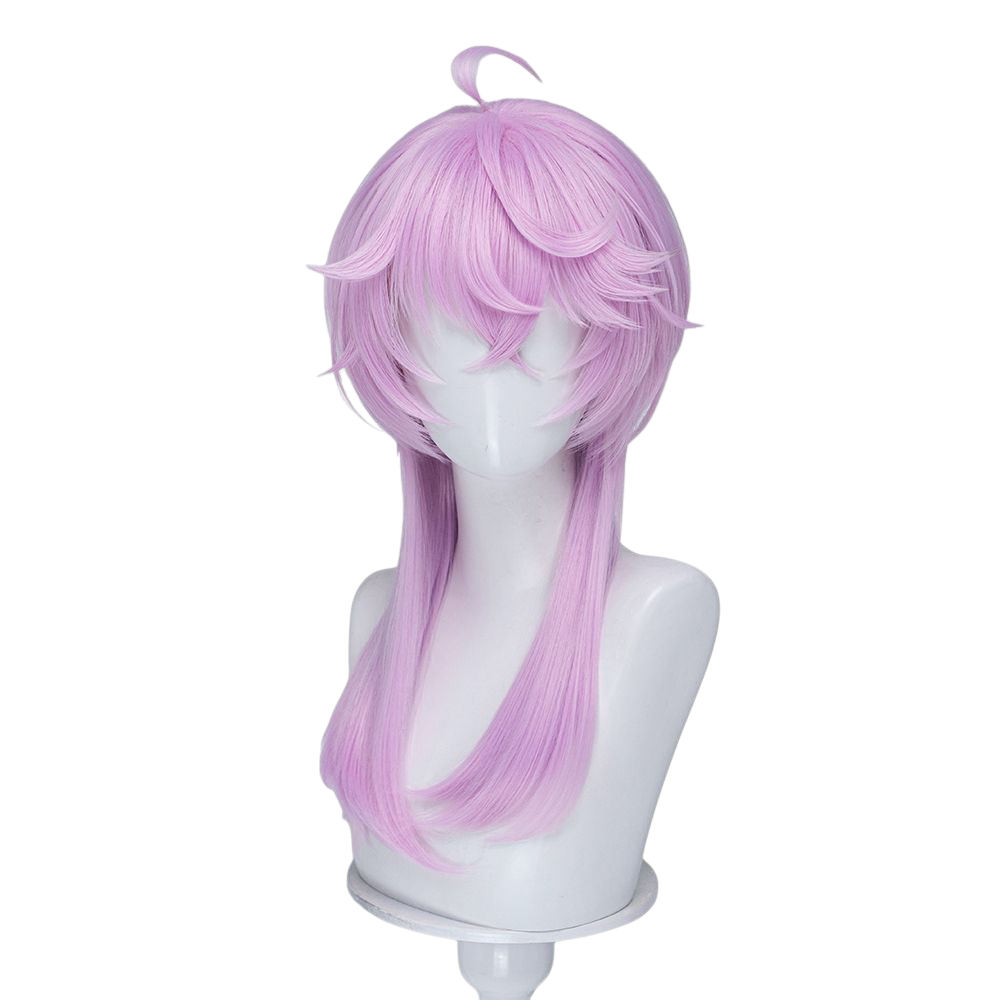White Smoke Michel Nostradamus Cosplay Wig - Record of Ragnarok (48cm Purple Teased Roots) (FEVERCOS)