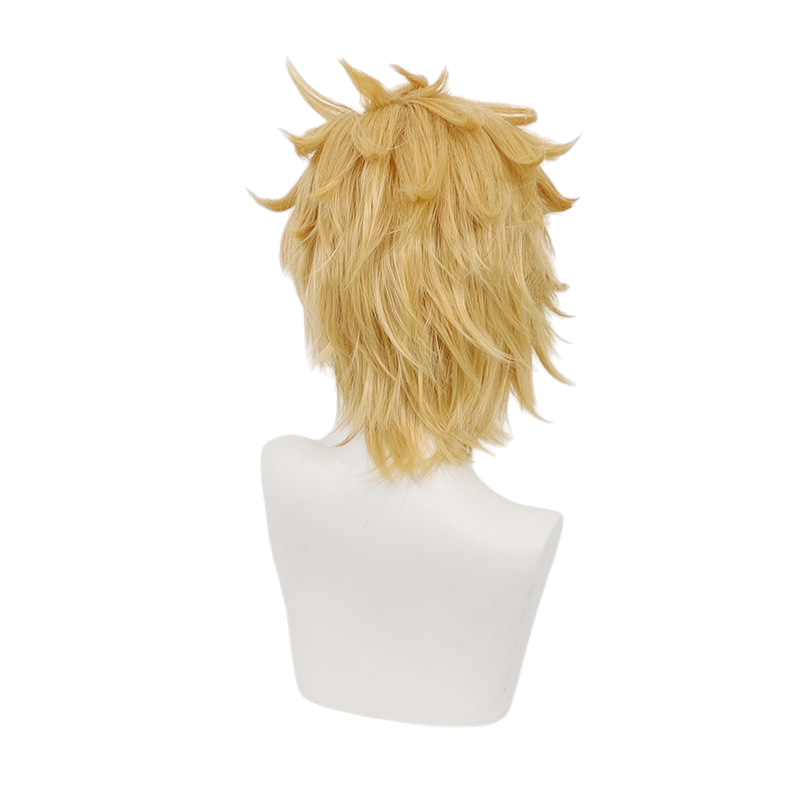 White Smoke Enjin Cosplay Wig - Gachiakuta (Golden Teased Slick Back) (FEVERCOS)